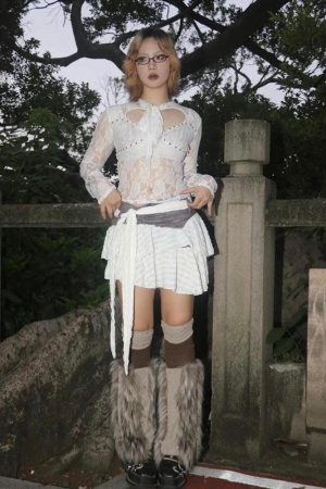 Quick Outfits, Modest Fashion Outfits Ideas Fairycore Cut Out Lace Top