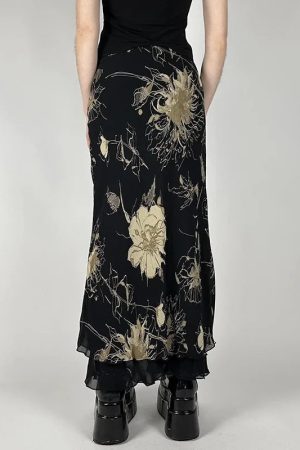 Quick Outfits, Modest Fashion Outfits Ideas Fairycore Dark Fairy Midi Skirt