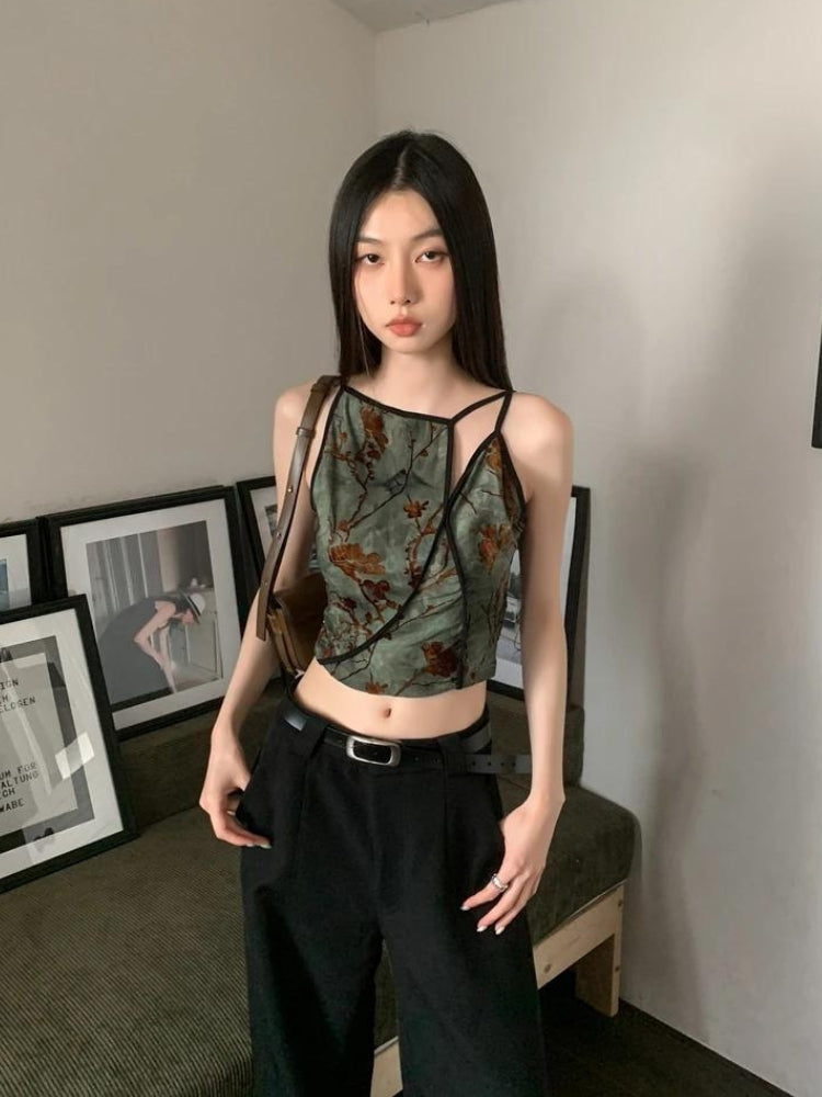 Quick Outfits, Modest Fashion Outfits Ideas Fairycore Floral Asymmetric Top Quick Outfits, Modest Fashion Outfits Ideas Fairycore Floral Asymmetric Top