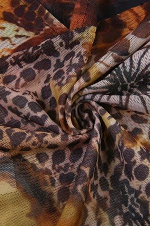 Quick Outfits, Modest Fashion Outfits Ideas Fairycore Floral Mesh Top