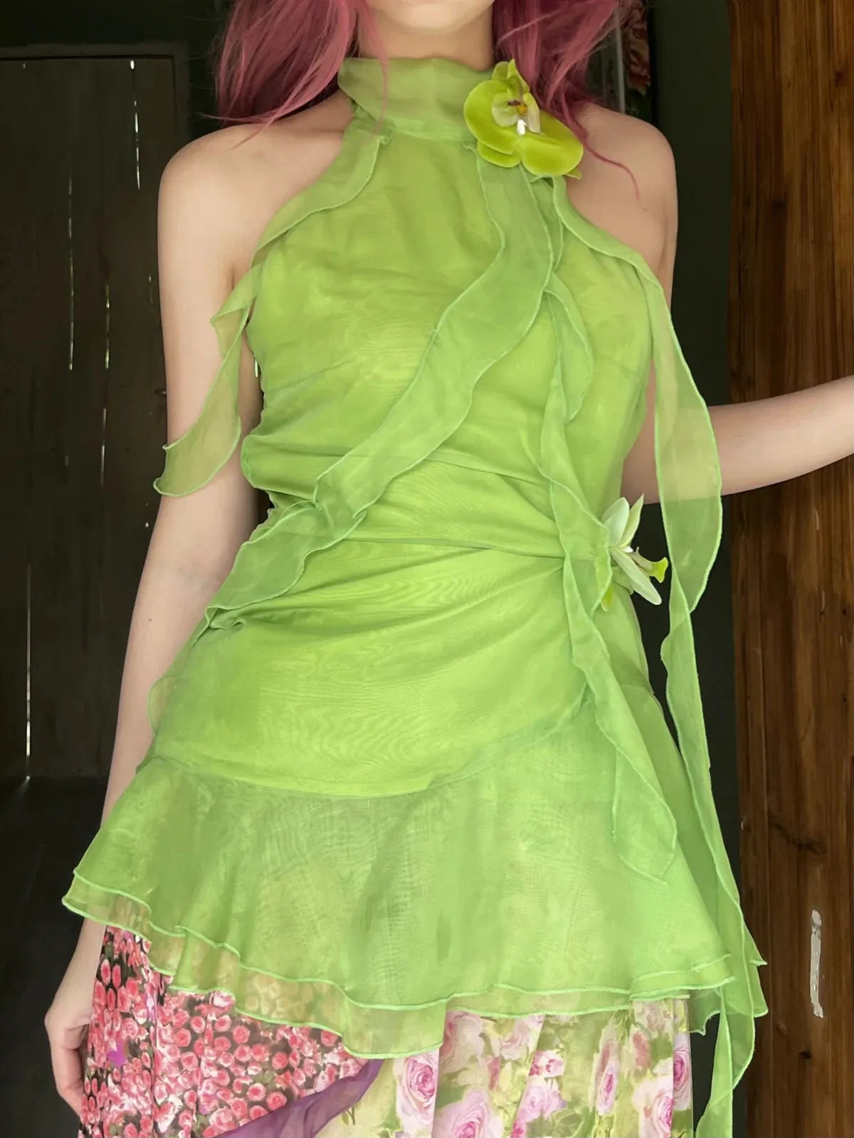 Quick Outfits, Modest Fashion Outfits Ideas Fairycore Floral Ruffled Top Quick Outfits, Modest Fashion Outfits Ideas Fairycore Floral Ruffled Top