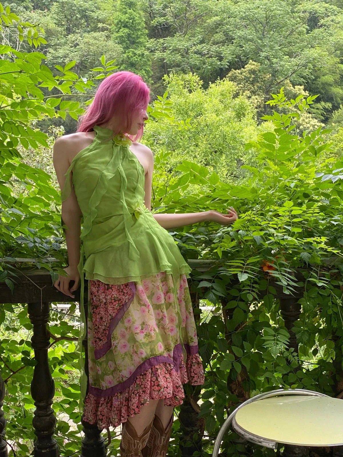 Quick Outfits, Modest Fashion Outfits Ideas Fairycore Floral Ruffled Top Quick Outfits, Modest Fashion Outfits Ideas Fairycore Floral Ruffled Top