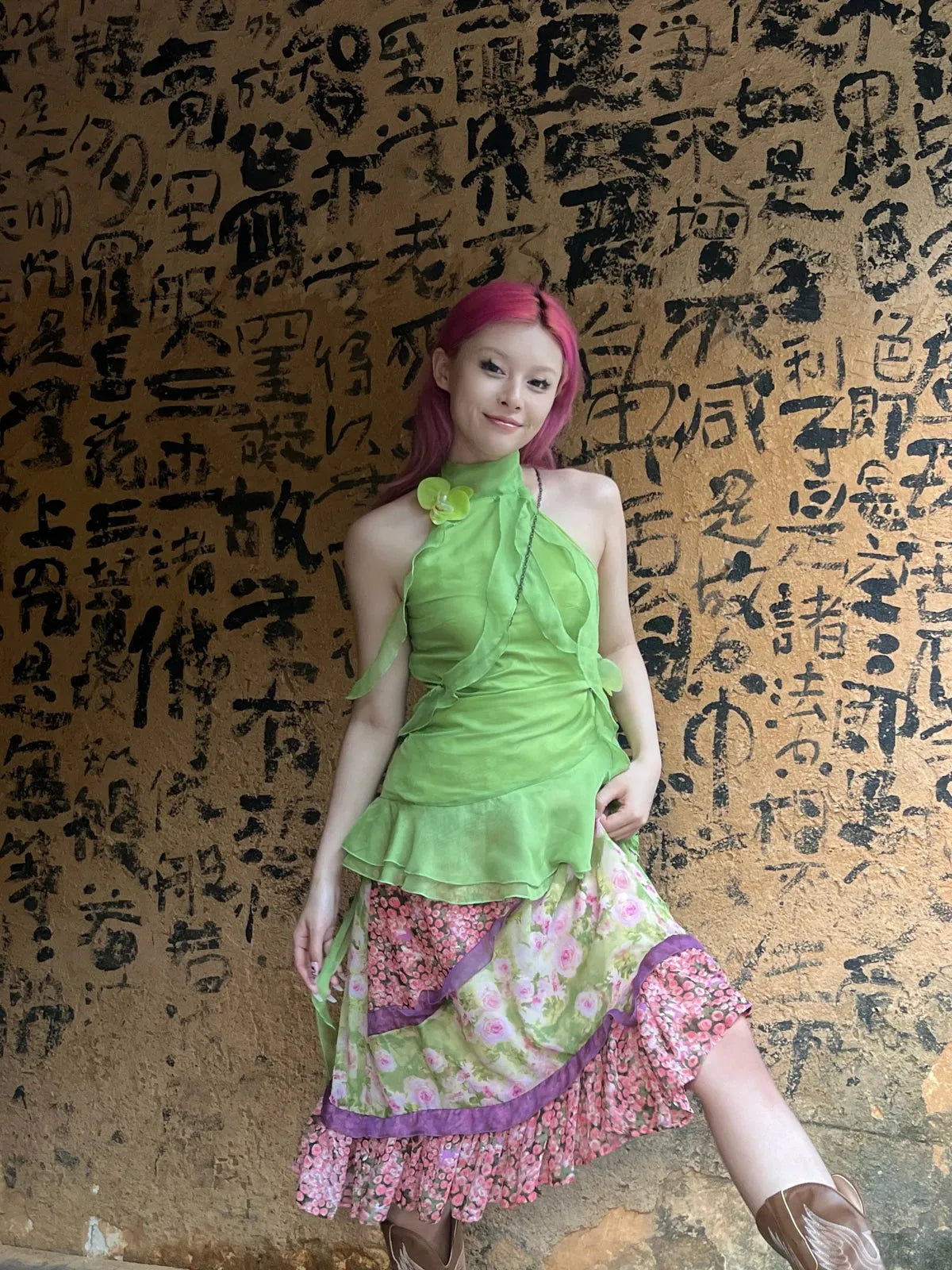 Quick Outfits, Modest Fashion Outfits Ideas Fairycore Floral Ruffled Top Quick Outfits, Modest Fashion Outfits Ideas Fairycore Floral Ruffled Top