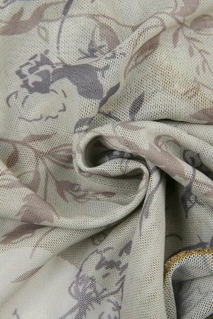 Quick Outfits, Modest Fashion Outfits Ideas Fairycore Floral Sheer Mesh Top