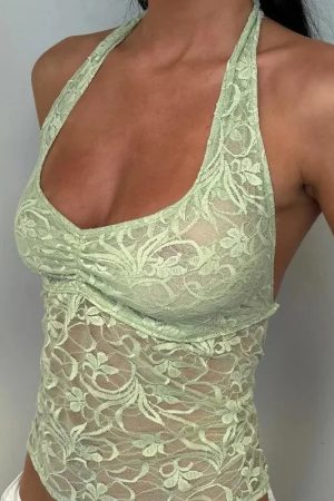 Quick Outfits, Modest Fashion Outfits Ideas Fairycore Lace Halter Top