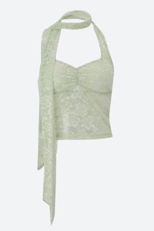 Quick Outfits, Modest Fashion Outfits Ideas Fairycore Lace Halter Top