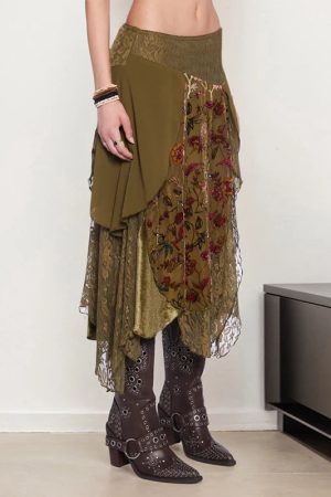 Quick Outfits, Modest Fashion Outfits Ideas Fairycore Layered Midi Skirt