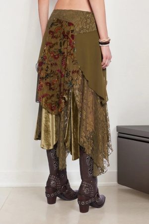 Quick Outfits, Modest Fashion Outfits Ideas Fairycore Layered Midi Skirt