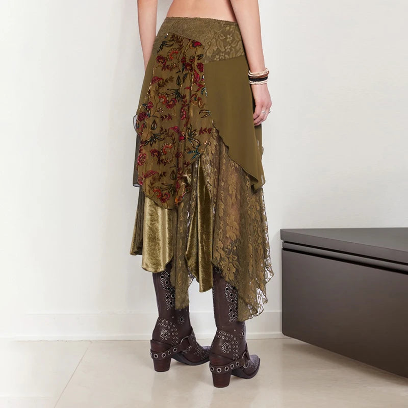 Quick Outfits, Modest Fashion Outfits Ideas Fairycore Layered Midi Skirt Quick Outfits, Modest Fashion Outfits Ideas Fairycore Layered Midi Skirt