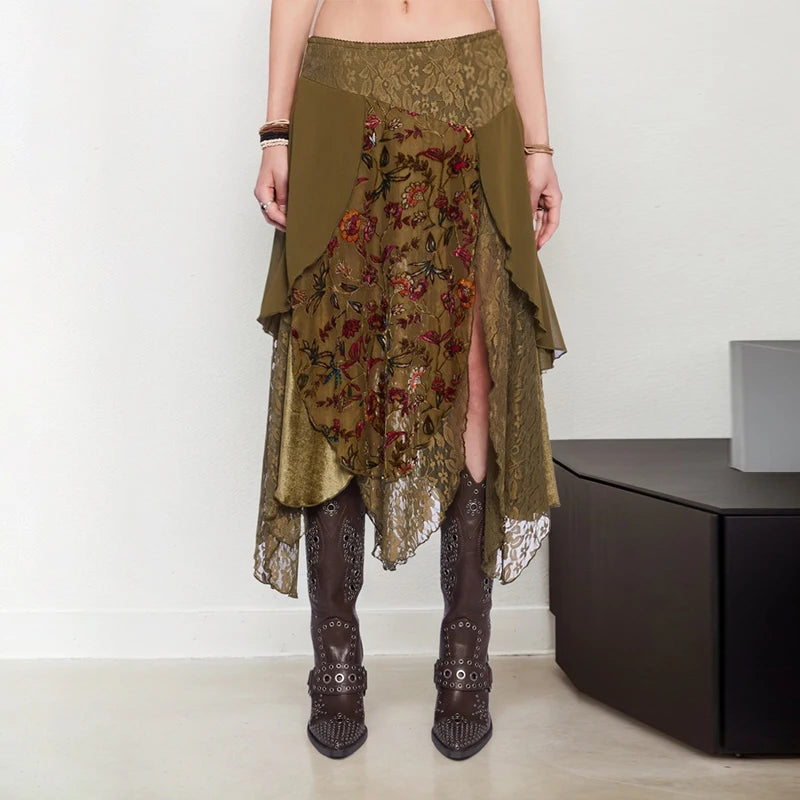 Quick Outfits, Modest Fashion Outfits Ideas Fairycore Layered Midi Skirt Quick Outfits, Modest Fashion Outfits Ideas Fairycore Layered Midi Skirt