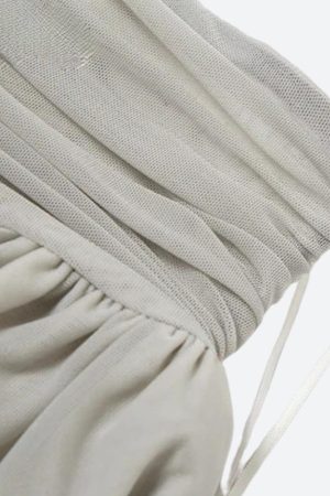 Quick Outfits, Modest Fashion Outfits Ideas Fairycore Mesh Ruffled Top & Mini Skirt Two Piece Set