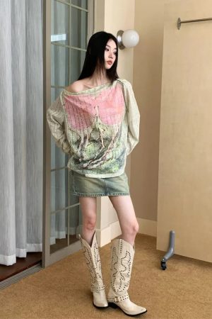 Quick Outfits, Modest Fashion Outfits Ideas Fairycore One Shoulder Top