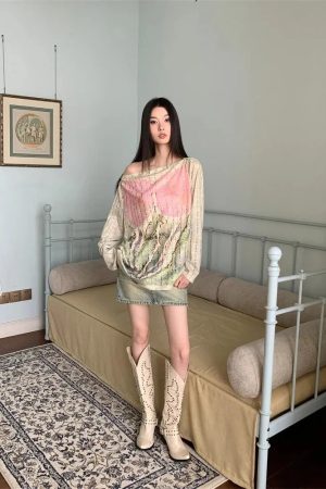 Quick Outfits, Modest Fashion Outfits Ideas Fairycore One Shoulder Top