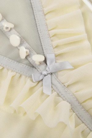 Quick Outfits, Modest Fashion Outfits Ideas Fairycore Ruffled Mesh Corset Top