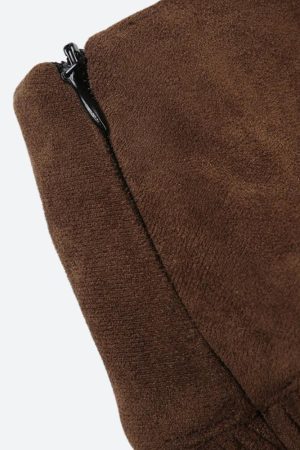 Quick Outfits, Modest Fashion Outfits Ideas Fairycore Suede Mini Skirt