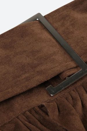 Quick Outfits, Modest Fashion Outfits Ideas Fairycore Suede Mini Skirt