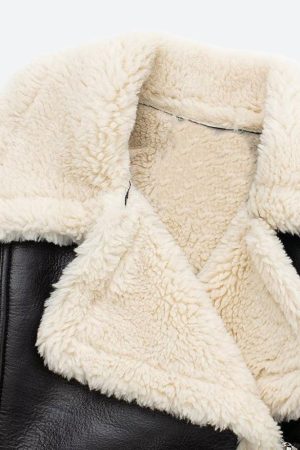 Quick Outfits, Modest Fashion Outfits Ideas Faux Fur Lined Biker Jacket