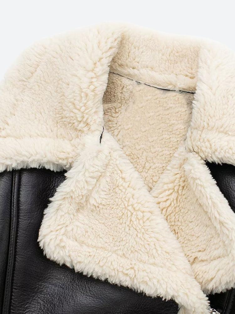 Quick Outfits, Modest Fashion Outfits Ideas Faux Fur Lined Biker Jacket Quick Outfits, Modest Fashion Outfits Ideas Faux Fur Lined Biker Jacket