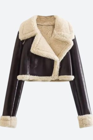 Quick Outfits, Modest Fashion Outfits Ideas Faux Fur Lined Biker Jacket
