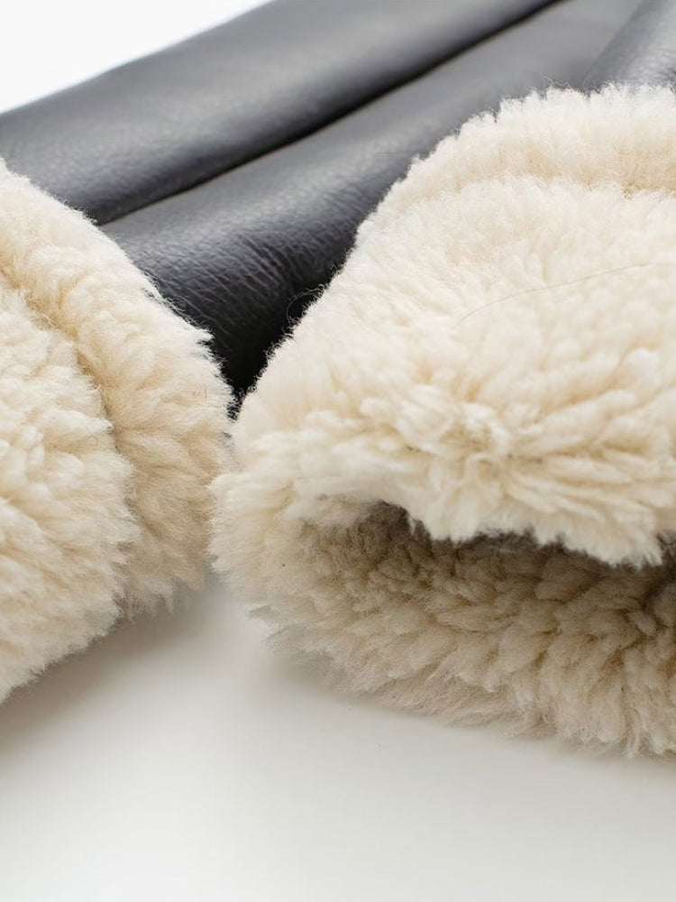 Quick Outfits, Modest Fashion Outfits Ideas Faux Fur Lined Biker Jacket Quick Outfits, Modest Fashion Outfits Ideas Faux Fur Lined Biker Jacket