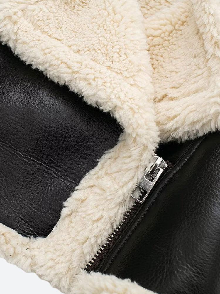 Quick Outfits, Modest Fashion Outfits Ideas Faux Fur Lined Biker Jacket Quick Outfits, Modest Fashion Outfits Ideas Faux Fur Lined Biker Jacket