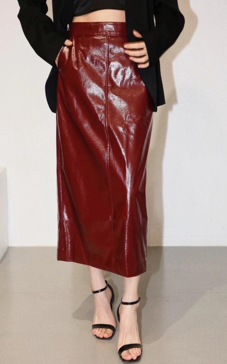 Quick Outfits, Modest Fashion Outfits Ideas Faux Leather Midi Pencil Skirt Quick Outfits, Modest Fashion Outfits Ideas Faux Leather Midi Pencil Skirt