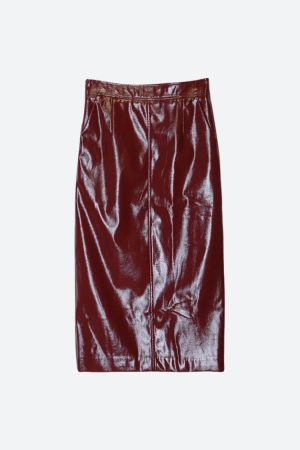 Quick Outfits, Modest Fashion Outfits Ideas Faux Leather Midi Pencil Skirt