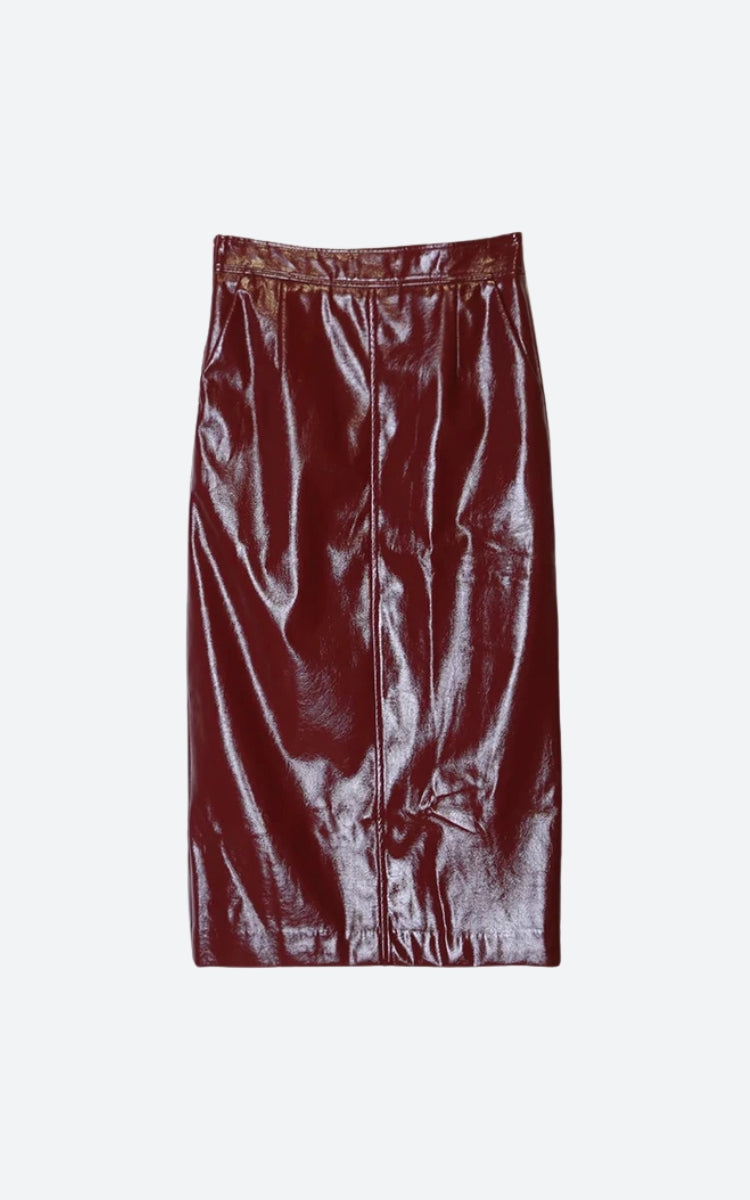 Quick Outfits, Modest Fashion Outfits Ideas Faux Leather Midi Pencil Skirt Quick Outfits, Modest Fashion Outfits Ideas Faux Leather Midi Pencil Skirt