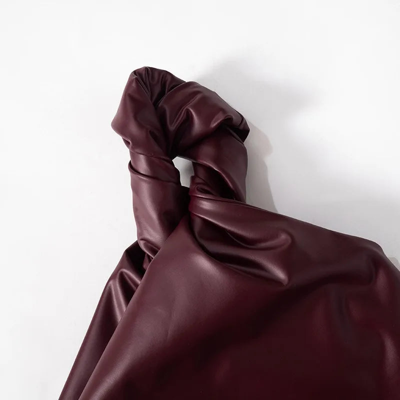 Quick Outfits, Modest Fashion Outfits Ideas Faux Leather One Shoulder Top Quick Outfits, Modest Fashion Outfits Ideas Faux Leather One Shoulder Top