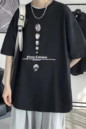 Quick Outfits, Modest Fashion Outfits Ideas Fierce Collision Oversized Tee