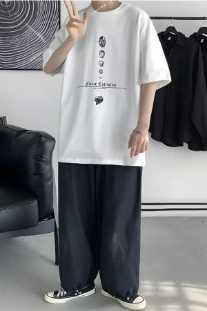 Quick Outfits, Modest Fashion Outfits Ideas Fierce Collision Oversized Tee