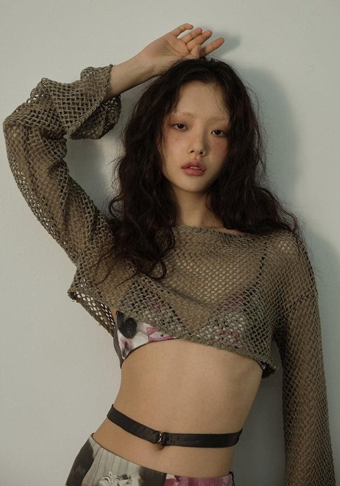 Quick Outfits, Modest Fashion Outfits Ideas Fishnet Crop Shrug Sweater Quick Outfits, Modest Fashion Outfits Ideas Fishnet Crop Shrug Sweater