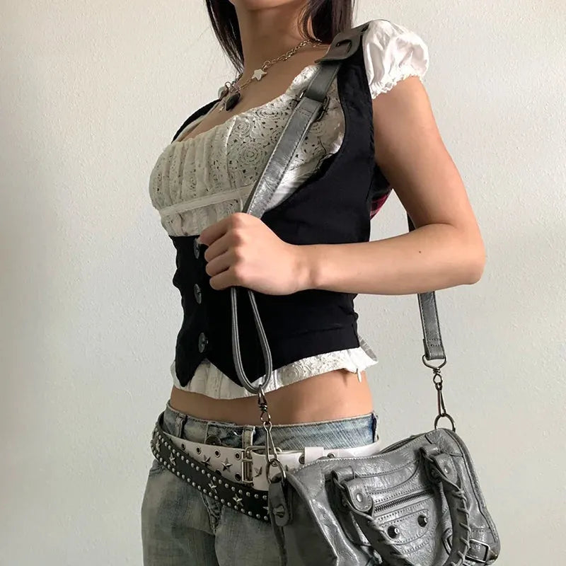 Quick Outfits, Modest Fashion Outfits Ideas Fitted Button Up Vest Quick Outfits, Modest Fashion Outfits Ideas Fitted Button Up Vest