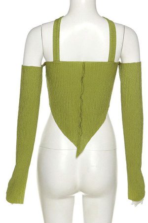 Quick Outfits, Modest Fashion Outfits Ideas Flare Sleeved Halter Top