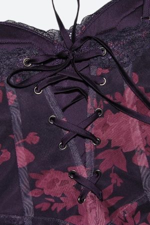 Quick Outfits, Modest Fashion Outfits Ideas Floral Bodycon Lace Up Mesh Maxi Dress