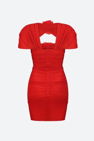 Quick Outfits, Modest Fashion Outfits Ideas Floral Cut Out Mesh Mini Dress