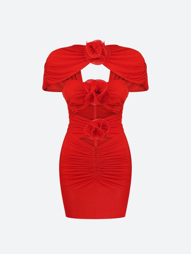 Quick Outfits, Modest Fashion Outfits Ideas Floral Cut Out Mesh Mini Dress Quick Outfits, Modest Fashion Outfits Ideas Floral Cut Out Mesh Mini Dress