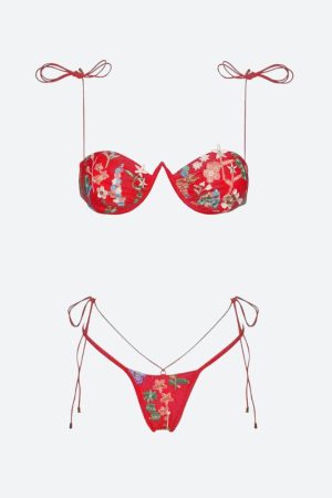 Quick Outfits, Modest Fashion Outfits Ideas Floral Embroidered Bikini Set