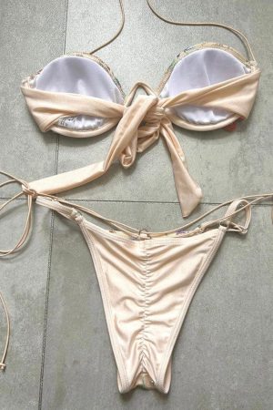 Quick Outfits, Modest Fashion Outfits Ideas Floral Embroidered Bikini Set