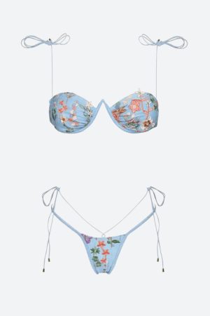 Quick Outfits, Modest Fashion Outfits Ideas Floral Embroidered Bikini Set