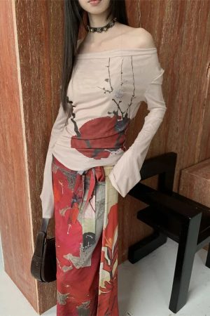 Quick Outfits, Modest Fashion Outfits Ideas Floral Off Shoulder Top