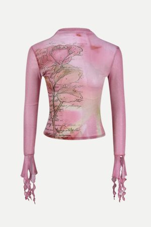 Quick Outfits, Modest Fashion Outfits Ideas Floral Ruffled Cuffs Top