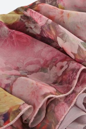 Quick Outfits, Modest Fashion Outfits Ideas Floral Ruffled Mesh Mullet Skirt