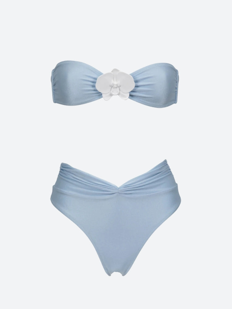 Quick Outfits, Modest Fashion Outfits Ideas Floral Strapless Bikini Set Quick Outfits, Modest Fashion Outfits Ideas Floral Strapless Bikini Set