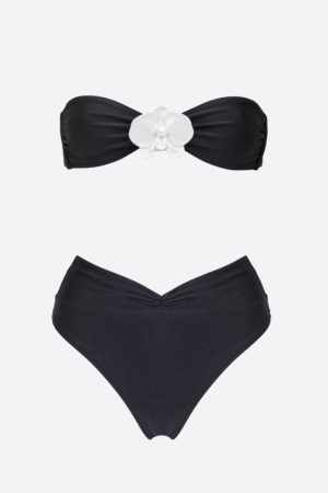 Quick Outfits, Modest Fashion Outfits Ideas Floral Strapless Bikini Set