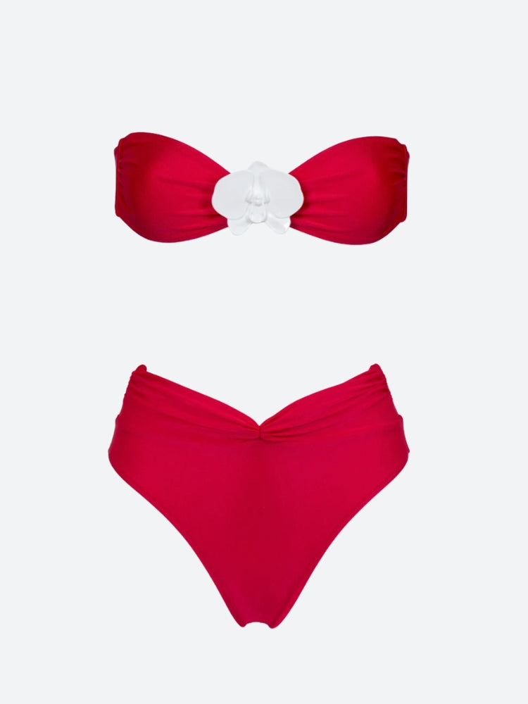 Quick Outfits, Modest Fashion Outfits Ideas Floral Strapless Bikini Set Quick Outfits, Modest Fashion Outfits Ideas Floral Strapless Bikini Set