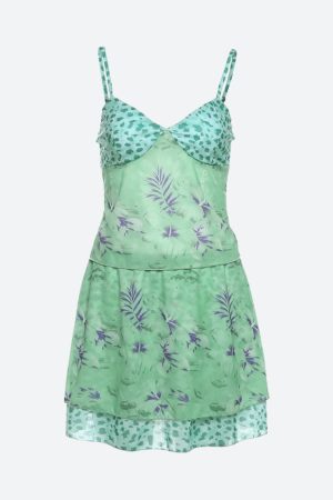 Quick Outfits, Modest Fashion Outfits Ideas Floral Top & Mini Skirt Two Piece Set