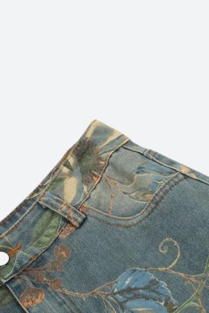 Quick Outfits, Modest Fashion Outfits Ideas Floral Wide Leg Jeans