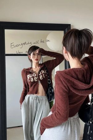 Quick Outfits, Modest Fashion Outfits Ideas Fluffy Double Zip-Up Hoodie