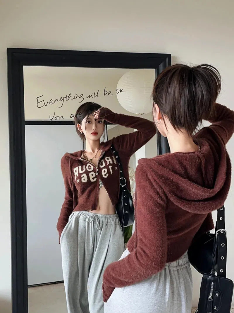 Quick Outfits, Modest Fashion Outfits Ideas Fluffy Double Zip-Up Hoodie Quick Outfits, Modest Fashion Outfits Ideas Fluffy Double Zip-Up Hoodie